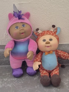 Cabbage Patch Kids Cuties Collection Lola Giraffe 2015 & Opal Unicorn 2021 - Picture 1 of 4