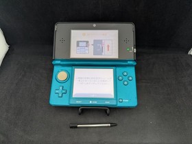 B3621 Nintendo 3DS console Aqua Blue Japan w/pen x