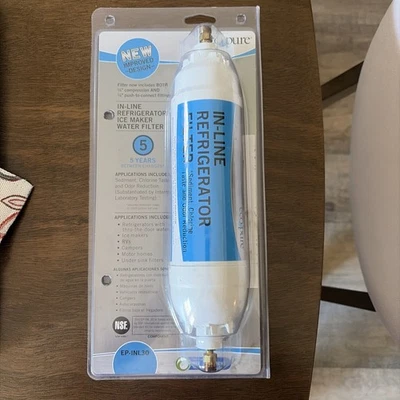Ecopure EPINL30 In-Line Refrigerator Ice Maker 5-Year Water Filter - New Sealed - Image 1 of 4
