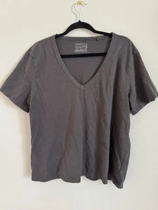 Faherty T-Shirt V-Ausschnitt Sun washed grau Baumwolle Gr. XL Damen - Bild 1 von 3