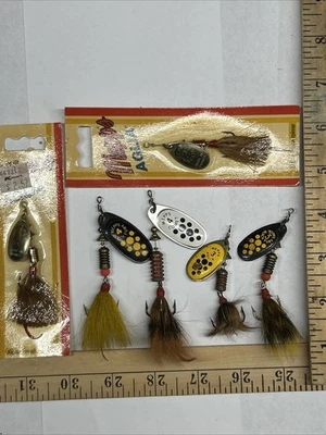 Spinner en línea Mepps vintage. Lote de 6. Aglia, cometa y furia negra. Foto 1 de 4