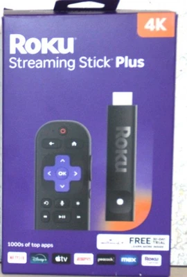 Roku 3830RW Streaming Stick Plus 4K UHD Media Player w/ Voice Remote - Image 1 of 4