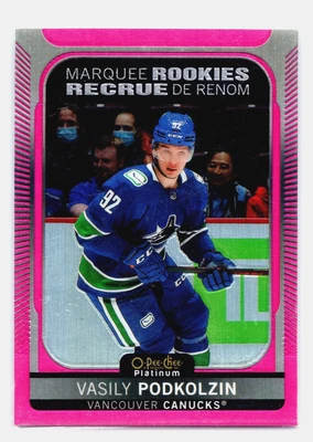 2021-22 OPC Platinum Base Matte Pink Marquee Rookies #297 Vasily Podkolzin - Image 1 of 2