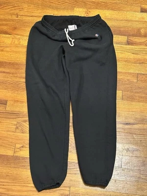 Vintage Jerzees Sweatpants Men Size M Jogger Track Athleisure Black USA - Image 1 of 3