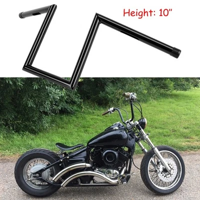 Manillar colgante de mono de 10" de elevación 1" 25 mm barra en Z para Yamaha V Star XVS 650 1100 1300  Foto 1 de 4