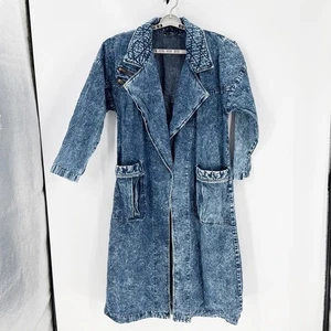 1980s Vintage Acid Washed Jean Duster from PG Collections western NFR streetwear - Bild 1 von 9