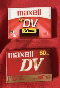Maxwell Mini DV 60 Minute Camcorder Tapes DVM60SE 60 Min Pack of 2 SEALED - Picture 1 of 2