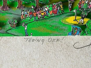 Charles Fazzino Teeing Off!Signed & Numbered 303/350 - Bild 1 von 3