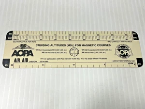 1993 Navigation Ruler Cruising Altitudes For Magnetic Courses AOPA Air Aid Plane - Bild 1 von 2