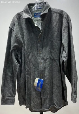 Camisa Pendleton Gris 100% Lana Virgen Abotonada Manga Larga Para Hombre Talla L Nueva con Etiquetas Foto 1 de 4