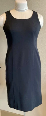 Платье-футляр Liz Claiborne Petite 6 черное без рукавов круглый вырез на молнии с подкладкой - Изображение 1 из 4