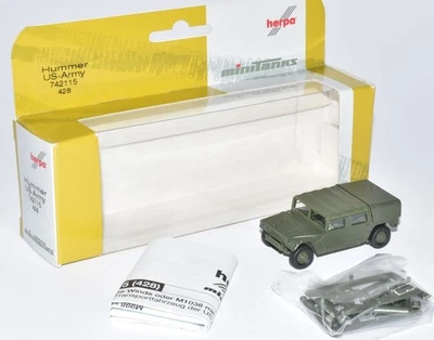 Herpa Minitanks 742115 Hummer US- Army oliv NEU in OVP Humvee 428 - Bild 1 von 4