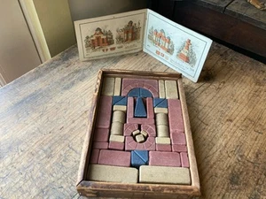 Complete! Antique Children's Stone Austria toy Richter's Anchor Blocks 1900 - Picture 1 of 13
