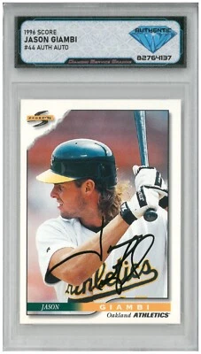 1996 Score JASON GIAMBI NO44 JSA подлинный авто 💎 DSG подлинный - Изображение 1 из 3