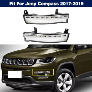 Par de luces antiniebla LED DRL diurnas parachoques para Jeep Compass 2017-2019 - Imagen 1 de 7