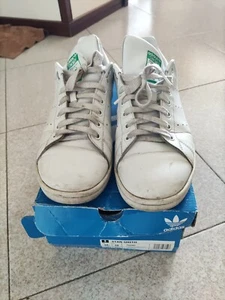 Adidas Stan Smith Scarpe da Ginnastica per Uomo - Cloud White/Green, 44 2/3 EU - Foto 1 di 6