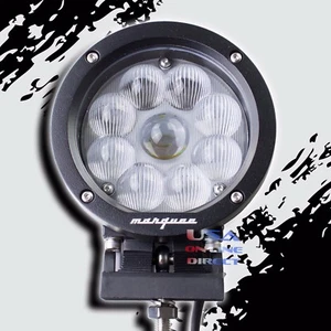 OFF-ROAD ROUND BRIGHT CREE LED FLOOD FOG LIGHT LUMENS CAR TRUCK JEEP UTV RZR USA - Picture 1 of 5