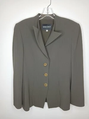 Vintage GIORGIO ARMANI womens blazer, Color Olive Green Size 40 Made In Italy - Image 1 of 4