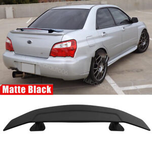 For Subaru Impreza WRX STI  Rear Trunk Spoiler Wing Racing Diffuser Matte Black