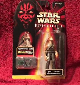 Star Wars Episodio I Barattolo Barattolo Binks con Battaglia Gungun e Chip CommTech - Foto 1 di 1