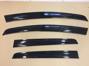 JDM Black MUGEN Style Window Visor Guard 4PC For '2014-'2016 HONDA FIT 3ND JAZZ - Imagen 1 de 3