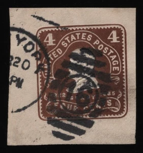 #U390 4c Grant, Cut Square, Used [2] **ANY 5=FREE SHIPPING** - Picture 1 of 1