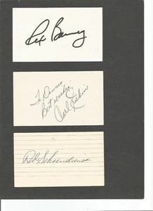 Red Schoendienst signed 3x5 index card 1945 St Louis Cardinals - Picture 1 of 1