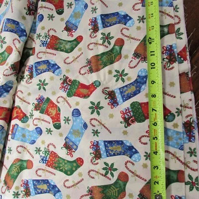 Santee Printworks Christmas Fabric 216" long 42" wide Candy Cane Quilting Crafts - Image 1 of 4