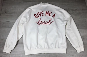 Zara Jacket Zara Trafaluc Light Weight White Top Give Me A Break Men’s Size SML - Picture 1 of 12