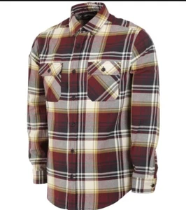BURTON Mens Brighton Flannel Shirt Port Royal Stump Plaid - Picture 1 of 2