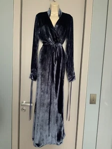 Women's Attico velvet blue maxi dress size ll - Picture 1 of 10