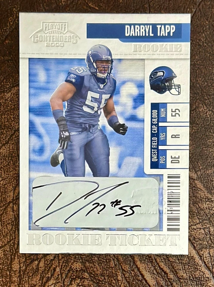 2006 Playoff Contenders Football Darryl Tapp ROOKIE ON CARD AUTO #138 🔥 - Image 1 of 1