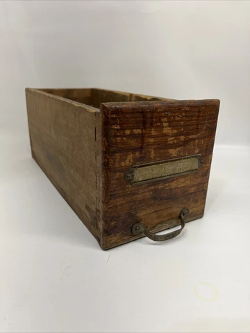 Vintage J.D. Warren MFG. Co. Cabinet Hardware Wood Drawer 14.5” X 5.75” X 5.87” Cover