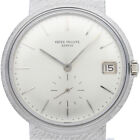 Patek Philippe Calatrava Watch 1.4" Automatic 3445/6G K18wg Menswatch Silver...