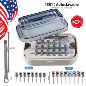 Dental Universal Implant Prosthetic Kit + Torque Wrench Screwdriver Hand Driver - Picture 1 of 24