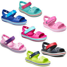 Kids Crocs Crocband Sandals Sporty Adjustable Strap Summer Shoes