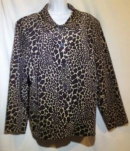 Susan Graver Cord Sakko Blazer Giraffe Animal Print Damen Größe 22 - Bild 1 von 5