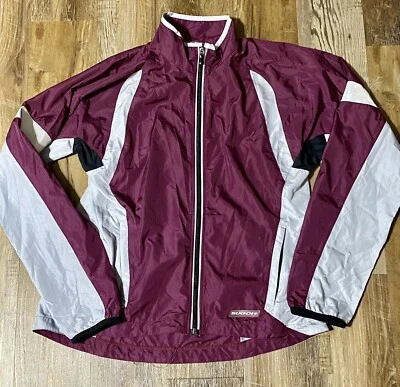 Chaqueta cortavientos para mujer SUGOI cremallera completa reflectante ventilada L borgoña Foto 1 de 2
