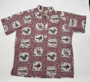 Reyn Spooner Mele Kalikimaka Limited Para Hombres XL Hawaiano Floral Cuello Popover - Imagen 1 de 6