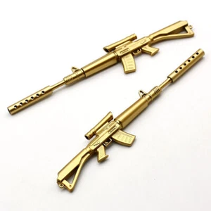 1PC Gold Rifle Shape Black Ink Ballpoint Pen Stationery Office Ball Point Gift - Picture 1 of 12