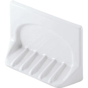 White Porcelain Soap Holder Tile-in Mount - Picture 1 of 1