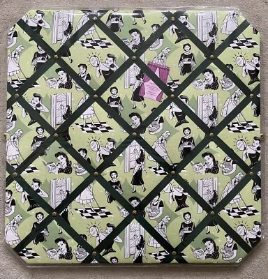 BN - DOMESTIC GODDESS Retro Print Fabric Message Board - 24” (60cm) x 24” (60cm) - Image 1 of 4