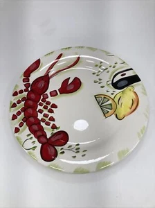 Lobster & Lemon Seafood Bowl/Platter Ceramic 16.25" Wide 1.5" High - Picture 1 of 7