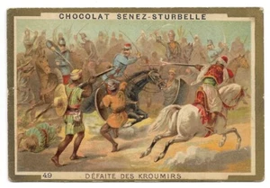 Défaite des Kroumirs - Chromo Chocolat Senez-Sturbelle - Trade card - Imagen 1 de 2