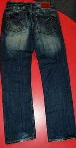 VTG Levi’s 709 DARK Jeans 30 x 32 Red Stitch Pockets Wash RARE  - Picture 1 of 8