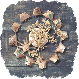 Rustikale Vintage Chic Trapez Glocken Meditation Basteln Weihnachtsdeko - Bild 1 von 4