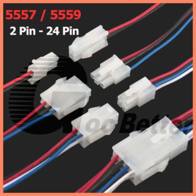 Wire Connectors Male Female Plug Socket Electrical Terminal Block Connector - Image 1 of 4
