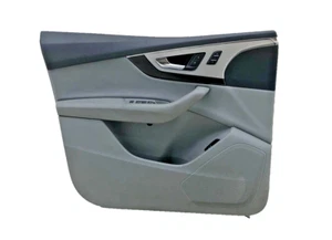2017 2018 AUDI Q7 OEM LH FRONT LEFT INNER DOOR TRIM PANEL LEATHERETTE ROCK GRAY - Picture 1 of 17