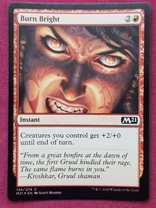 Magic The Gathering 2021 CORE SET M21 FOIL BURN BRIGHT red card MTG - Picture 1 of 2