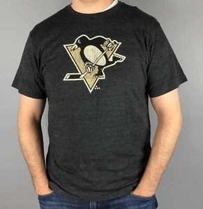 Pittsburgh Penguins T-Shirt - Sidney Crosby 87 Reebok CCM Gray Tri Blend 5 sizes - Picture 1 of 4